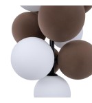 Abruzzo Lampa wisząca Szklana 4 kule świetlne i 6 kul dźwiękochłonnych Bronzowych 4xG9 60 cm Vino ABR-GRAPPA--B