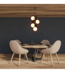 Pendant lamps - Abruzzo Glass Pendant Lamp 4 spheres of light and 6 spheres of sound Bronze 4xG9 60 cm Vino ABR-GRAPPA--B - product 15