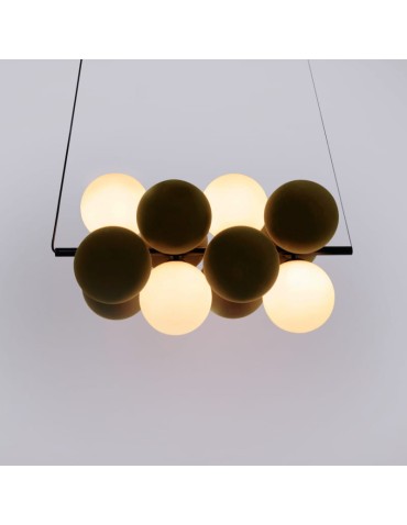 Abruzzo Glass Pendant Lamp 4 spheres of Light and 8 spheres of Sound Brown 4xG9 65cm Vino ABR-GRAPPA-H-B - product 2