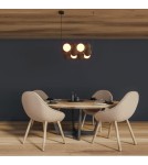 Abruzzo Lampa wisząca Szklana 4 kule Świetlne oraz 8 kul dźwiękochłonnych Brązowych 4xG9 65cm Vino ABR-GRAPPA-H-B