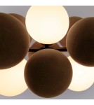 Pendant lamps - Abruzzo Glass Pendant Lamp 4 spheres of Light and 8 spheres of Sound Brown 4xG9 65cm Vino ABR-GRAPPA-H-B - product 7