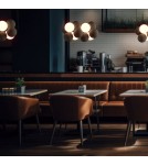 Pendant lamps - Abruzzo Glass Pendant Lamp 4 spheres of Light and 8 spheres of Sound Brown 4xG9 65cm Vino ABR-GRAPPA-H-B - product 13