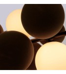 Pendant lamps - Abruzzo Glass Pendant Lamp 4 spheres of Light and 8 spheres of Sound Brown 4xG9 65cm Vino ABR-GRAPPA-H-B - product 16