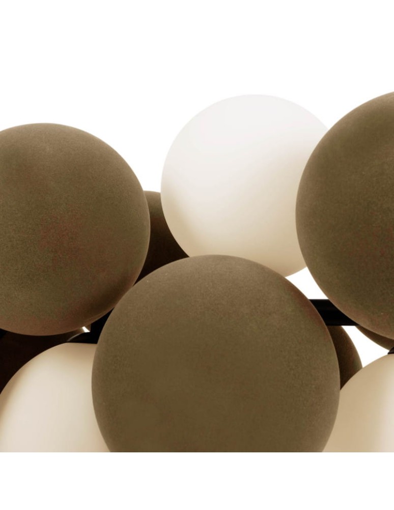 Pendant lamps - Abruzzo Glass Pendant Lamp 4 spheres of Light and 8 spheres of Sound Brown 4xG9 65cm Vino ABR-GRAPPA-H-B - product kolory-swiatla.pl 17