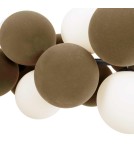 Abruzzo Lampa wisząca Szklana 4 kule Świetlne oraz 8 kul dźwiękochłonnych Brązowych 4xG9 65cm Vino ABR-GRAPPA-H-B