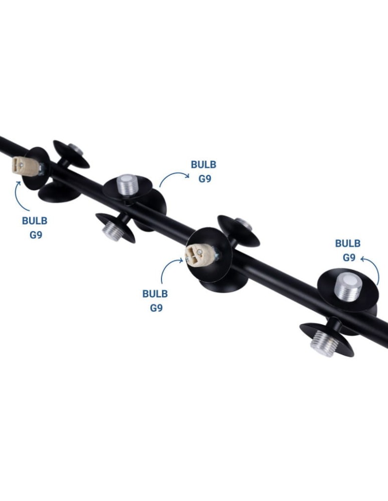 Abruzzo Lampa wisząca Szklana 4 kule Świetlne oraz 8 kul dźwiękochłonnych Brązowych 4xG9 65cm Vino ABR-GRAPPA-H-B