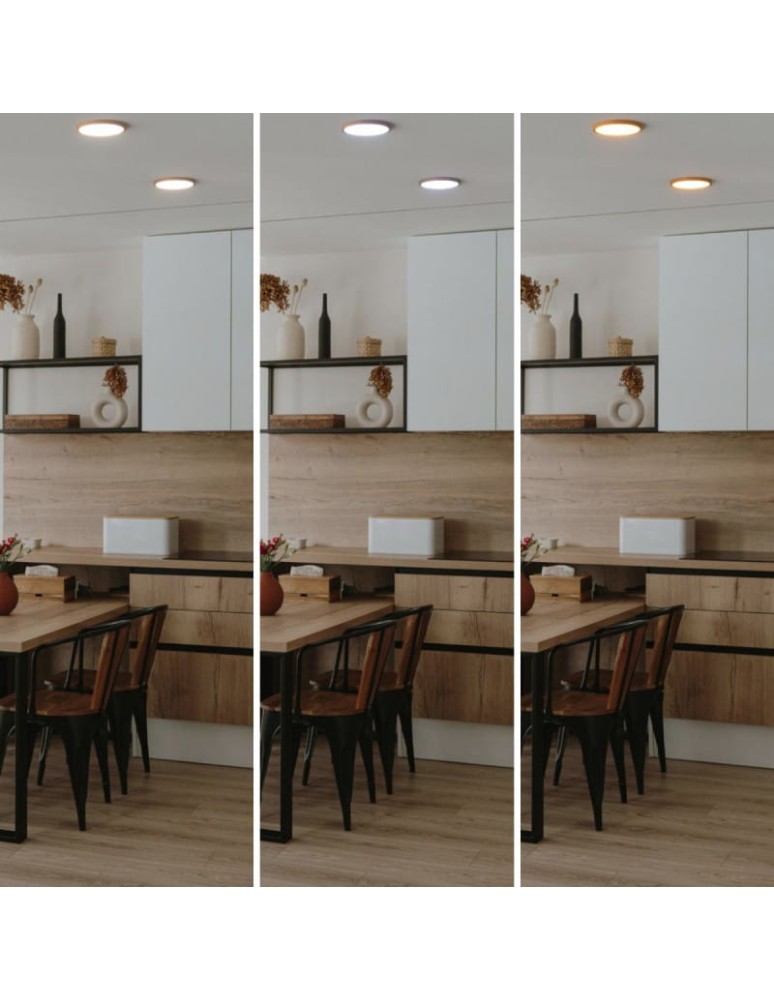 Abruzzo Plafon Okrągły Drewniany CCT 3000-6000K LED 18W 23cm Maze ABR-PLO-OCED-18W Abruzzo Plafon Okrągły Drewniany CCT 3000-6000K LED 18W 23cm Maze ABR-PLO-OCED-18W