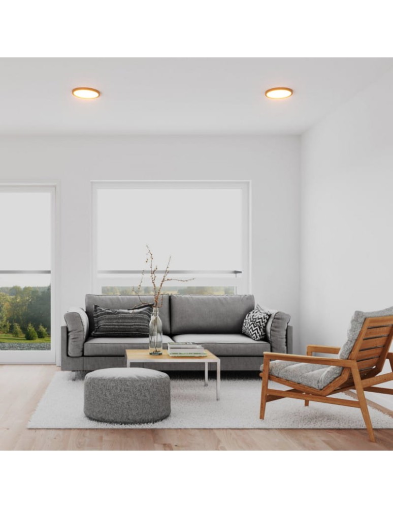 Abruzzo Plafon Okrągły Drewniany CCT 3000-6000K LED 18W 23cm Maze ABR-PLO-OCED-18W Abruzzo Plafon Okrągły Drewniany CCT 3000-6000K LED 18W 23cm Maze ABR-PLO-OCED-18W