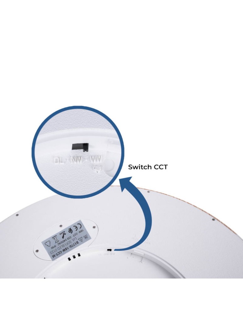 Ceiling lamps - Abruzzo Plafon Round Wooden CCT 3000-6000K LED 18W 23cm Maze ABR-PLO-OCED-18W - product kolory-swiatla.pl 6