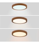 Abruzzo Plafon Okrągły Drewniany CCT 3000-6000K LED 18W 23cm Maze ABR-PLO-OCED-18W Abruzzo Plafon Okrągły Drewniany CCT 3000-6000K LED 18W 23cm Maze ABR-PLO-OCED-18W