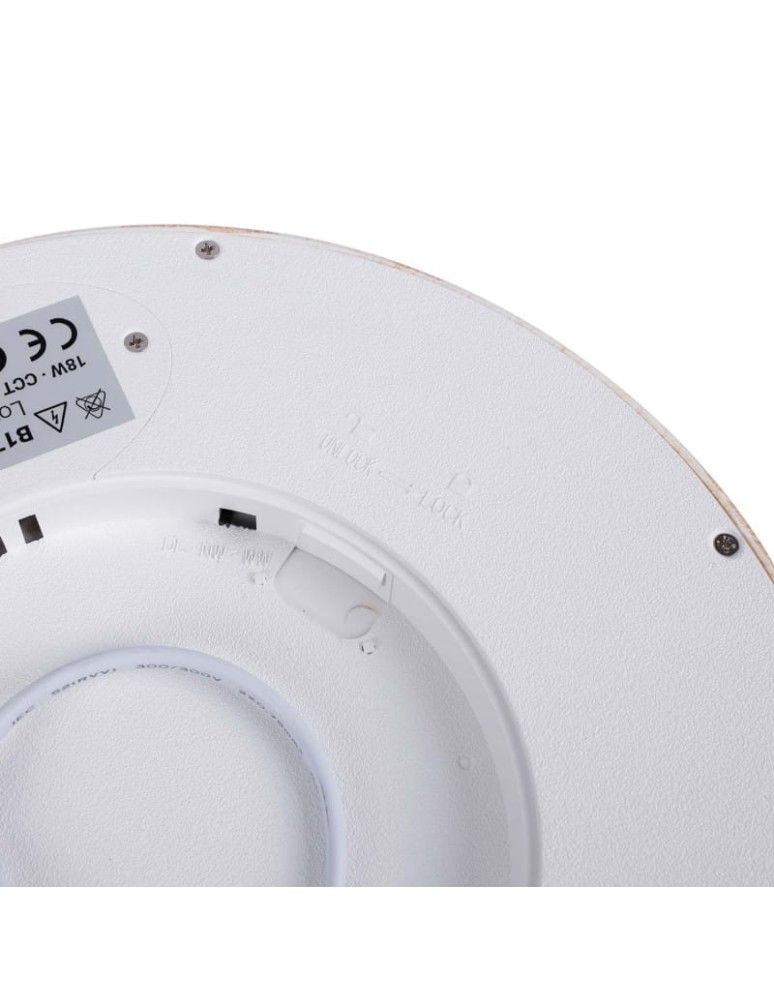 Abruzzo Plafon Okrągły Drewniany CCT 3000-6000K LED 18W 23cm Maze ABR-PLO-OCED-18W Abruzzo Plafon Okrągły Drewniany CCT 3000-6000K LED 18W 23cm Maze ABR-PLO-OCED-18W