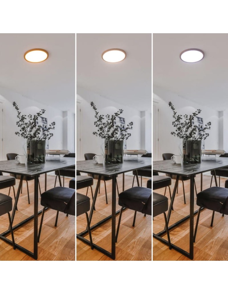 Abruzzo Plafon Okrągły Drewniany CCT 3000-6000K LED 24W 30cm Maze ABR-PLO-OCED-24W Abruzzo Plafon Okrągły Drewniany CCT 3000-6000K LED 24W 30cm Maze ABR-PLO-OCED-24W