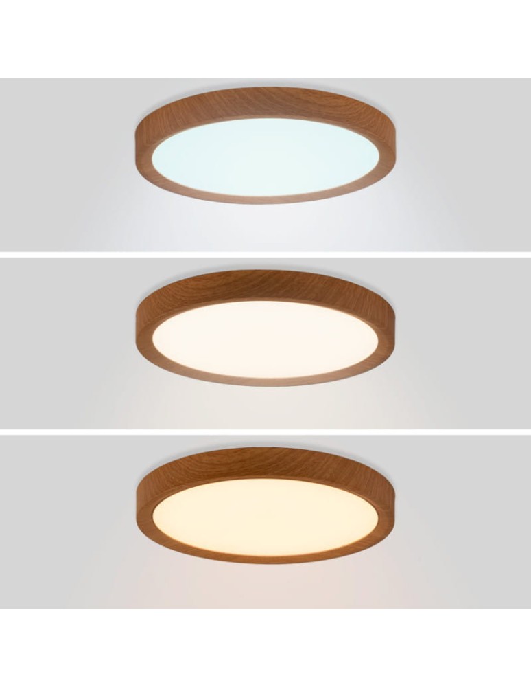 Ceiling lamps - Abruzzo Plafon Round Wooden CCT 3000-6000K LED 24W 30cm Maze ABR-PLO-OCED-24W - product kolory-swiatla.pl 6