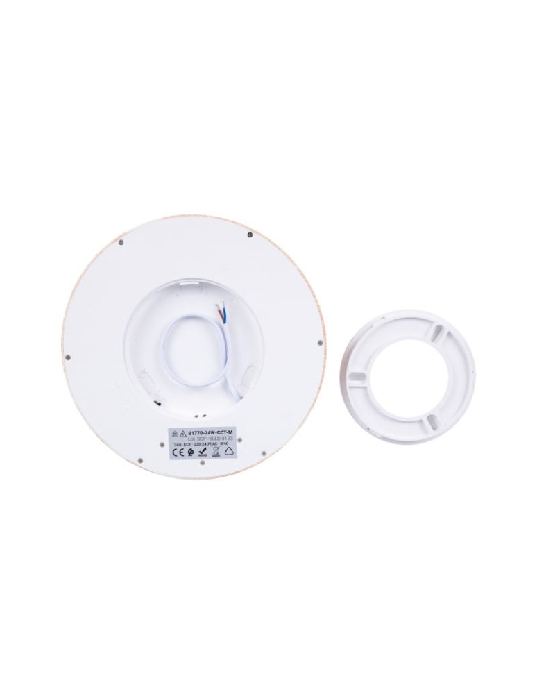 Abruzzo Plafon Okrągły Drewniany CCT 3000-6000K LED 24W 30cm Maze ABR-PLO-OCED-24W Abruzzo Plafon Okrągły Drewniany CCT 3000-6000K LED 24W 30cm Maze ABR-PLO-OCED-24W