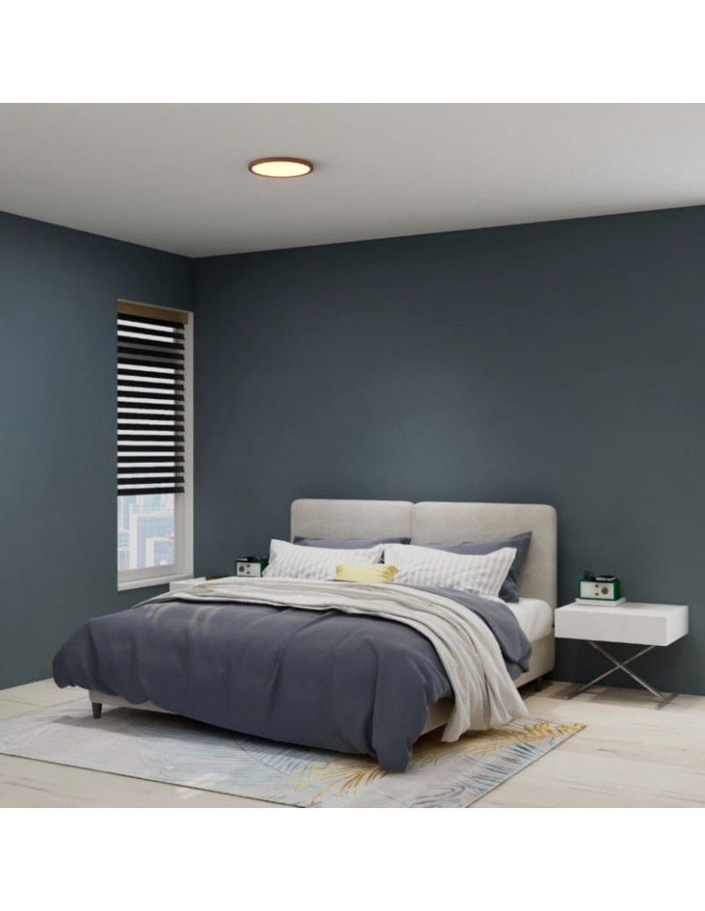 Abruzzo Plafon Okrągły Drewniany CCT 3000-6000K LED 24W 30cm Maze ABR-PLO-OCED-24W Abruzzo Plafon Okrągły Drewniany CCT 3000-6000K LED 24W 30cm Maze ABR-PLO-OCED-24W