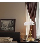 Abruzzo Lampka Biurkowa Bankierka Biała Banca E27 ABR-LB-BANK-B