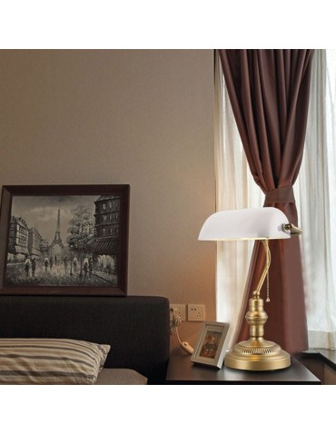 Abruzzo Banker's Desk Lamp White Banca E27 ABR-LB-BANK-B - product 2