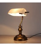 Abruzzo Lampka Biurkowa Bankierka Biała Banca E27 ABR-LB-BANK-B