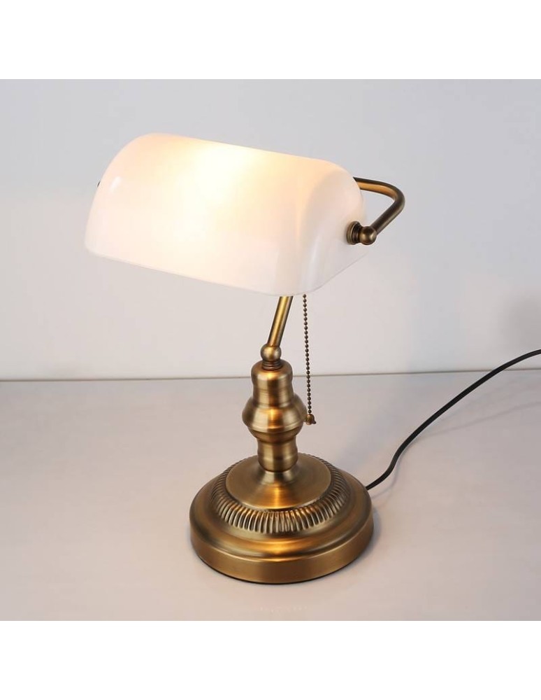Desk lamps - Abruzzo Banker's Desk Lamp White Banca E27 ABR-LB-BANK-B - product kolory-swiatla.pl 5
