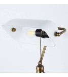 Abruzzo Lampka Biurkowa Bankierka Biała Banca E27 ABR-LB-BANK-B