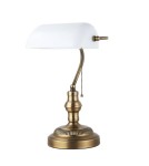 Abruzzo Lampka Biurkowa Bankierka Biała Banca E27 ABR-LB-BANK-B