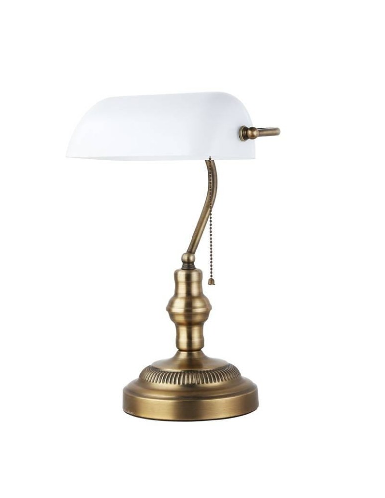 Abruzzo Lampka Biurkowa Bankierka Biała Banca E27 ABR-LB-BANK-B