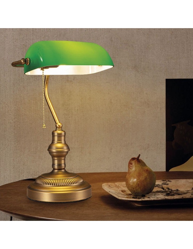 Abruzzo Lampka Biurkowa Bankierka Zielona Banca E27 ABR-LB-BANK-G