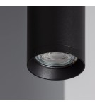 Abruzzo Lampa Wisząca czarna tuba GU10 Echo ABR-ZSC-GU10