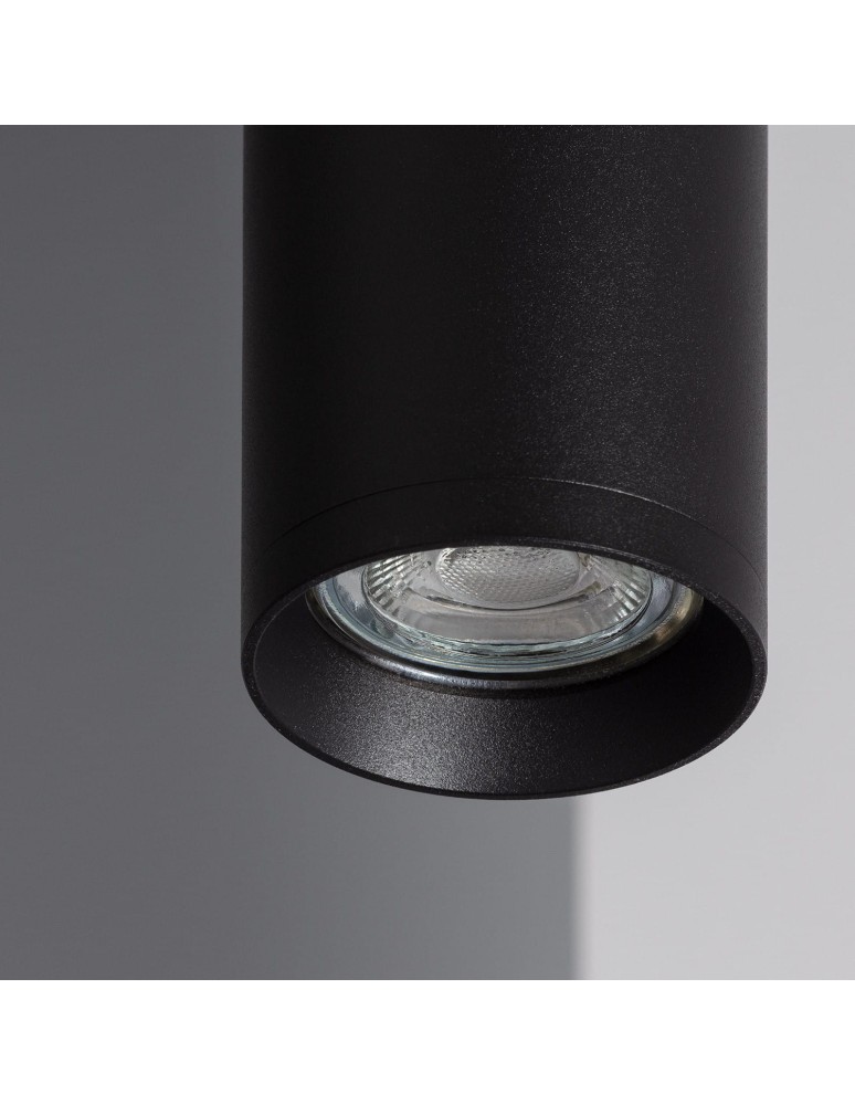 Abruzzo Lampa Wisząca czarna tuba GU10 Echo ABR-ZSC-GU10