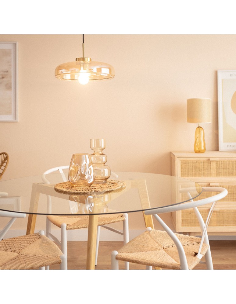 Abruzzo Lampa Wisząca Szklana Miodowa 35cm E27 Artel ABR-SLWA-E27