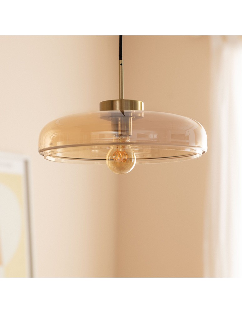 Abruzzo Lampa Wisząca Szklana Miodowa 35cm E27 Artel ABR-SLWA-E27