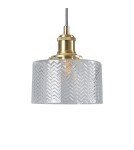 Pendant lamps - Abruzzo Glass Pendant Lamp Gold 35cm E27 Wanda ABR-SLWW. - product 1