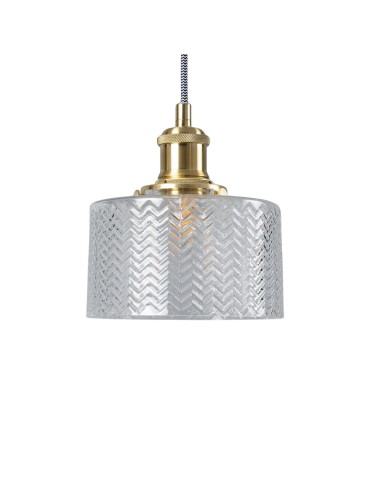 Abruzzo Glass Pendant Lamp Gold 35cm E27 Wanda ABR-SLWW.
