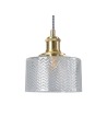 View Abruzzo Glass Pendant Lamp Gold 35cm E27 Wanda ABR-SLWW.