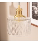 Abruzzo Lampa Wisząca Szklana Złota 35cm E27 Wanda ABR-SLWW