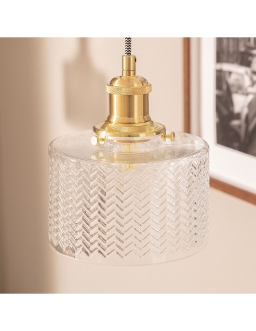 Abruzzo Lampa Wisząca Szklana Złota 35cm E27 Wanda ABR-SLWW - produkt 2