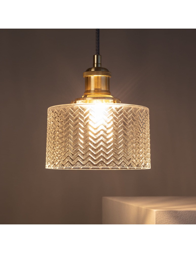 Pendant lamps - Abruzzo Glass Pendant Lamp Gold 35cm E27 Wanda ABR-SLWW. - product kolory-swiatla.pl 4