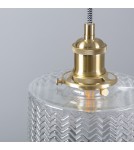 Abruzzo Lampa Wisząca Szklana Złota 35cm E27 Wanda ABR-SLWW