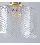 Abruzzo Lampa Wisząca Szklana Złota 35cm E27 Wanda ABR-SLWW