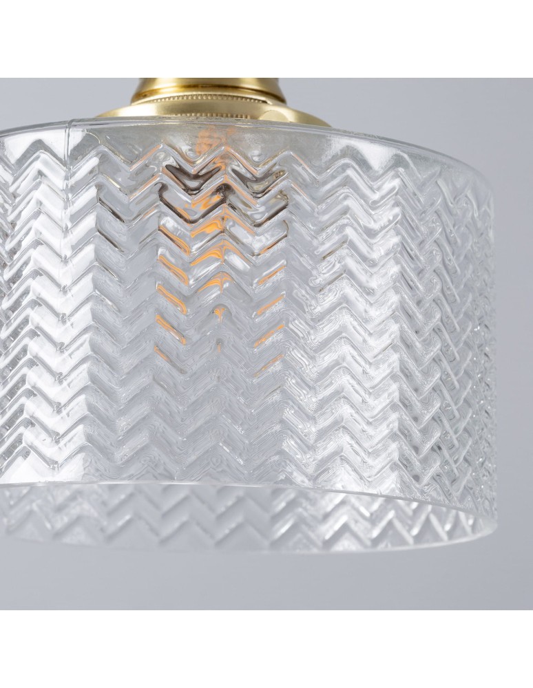 Pendant lamps - Abruzzo Glass Pendant Lamp Gold 35cm E27 Wanda ABR-SLWW. - product kolory-swiatla.pl 6