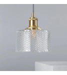Abruzzo Lampa Wisząca Szklana Złota 35cm E27 Wanda ABR-SLWW