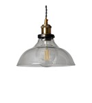 Pendant lamps - Abruzzo Retro 25cm E27 Glass Pendant Lamp Hinti ABR-SLWH - product 1