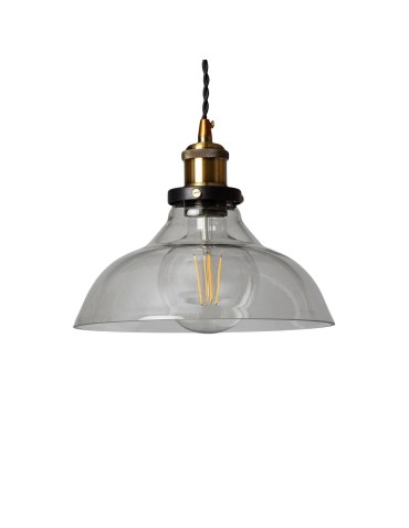 Abruzzo Lampa Wisząca Szklana Retro 25cm E27 Hinti ABR-SLWH