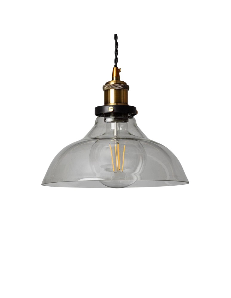 Pendant lamps - Abruzzo Retro 25cm E27 Glass Pendant Lamp Hinti ABR-SLWH - product kolory-swiatla.pl 1