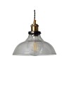View Abruzzo Retro 25cm E27 Glass Pendant Lamp Hinti ABR-SLWH