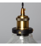 Pendant lamps - Abruzzo Retro 25cm E27 Glass Pendant Lamp Hinti ABR-SLWH - product 7