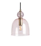 Pendant lamps - Abruzzo Glass Pendant Lamp purple E14 15cm Koloreno ABR-KOLO1-F - product 1