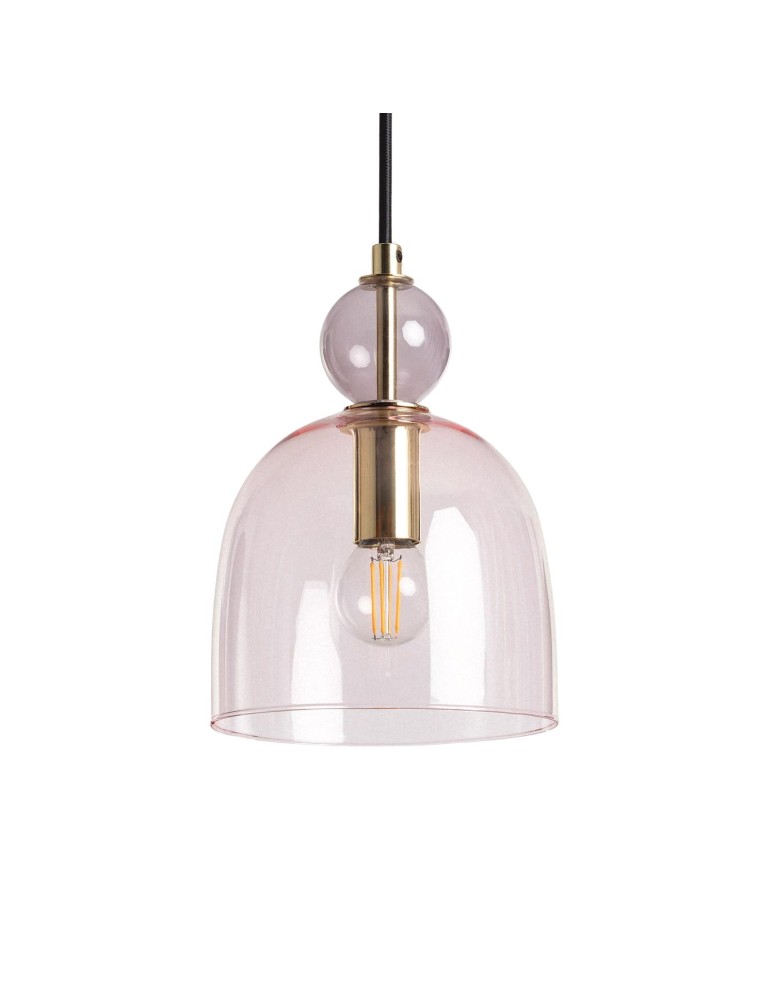 Pendant lamps - Abruzzo Glass Pendant Lamp purple E14 15cm Koloreno ABR-KOLO1-F - product kolory-swiatla.pl 1