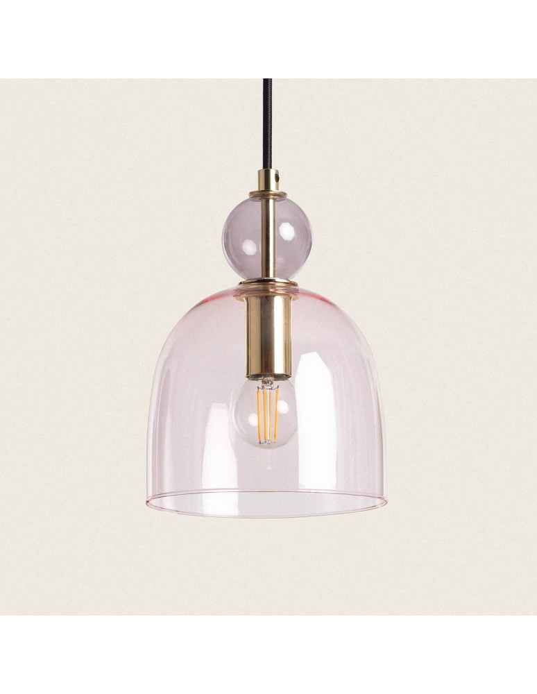 Pendant lamps - Abruzzo Glass Pendant Lamp purple E14 15cm Koloreno ABR-KOLO1-F - product kolory-swiatla.pl 2
