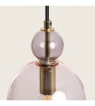 Pendant lamps - Abruzzo Glass Pendant Lamp purple E14 15cm Koloreno ABR-KOLO1-F - product 3
